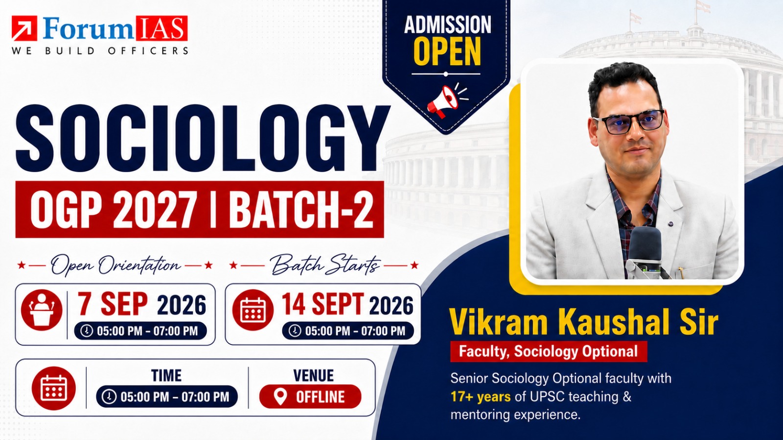 Sociology OGP 2027 | Batch 2 | Open orientation | 07th September